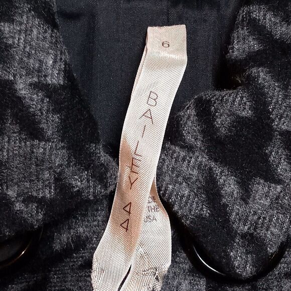 Bailey 44 Houndstooth Wool Blend Pea Coat Jacket - Women's Size 6 - Picture 4 of 9